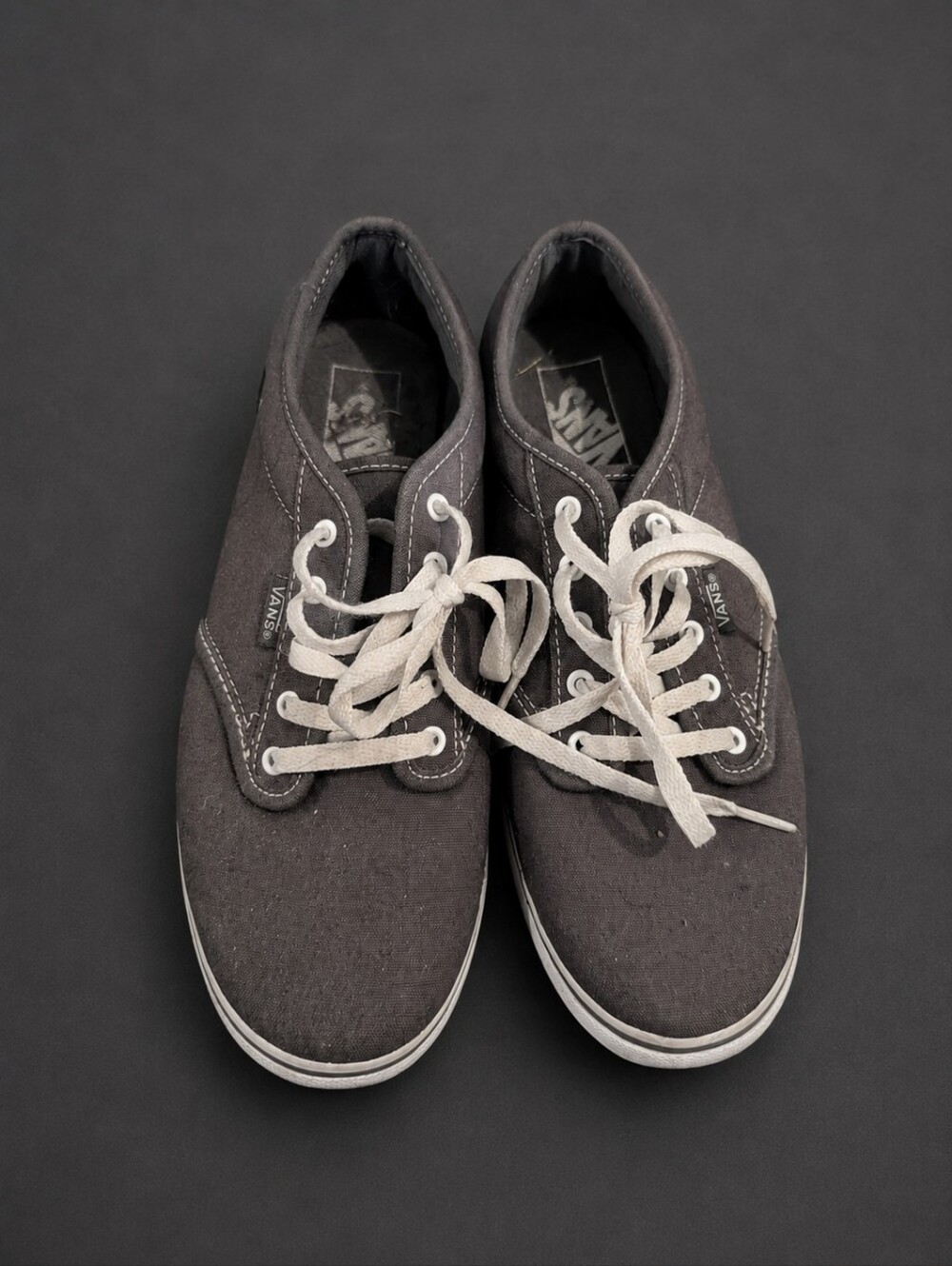 Vans Women's Taupe Canvas Low-Top Sneakers with Cream Laces